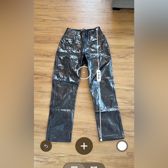 Abercrombie & Fitch Glossy Black Trousers - Picture 8 of 9